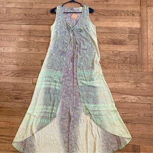 Earthbound Satin Paisley Full Length Tunic Kimono